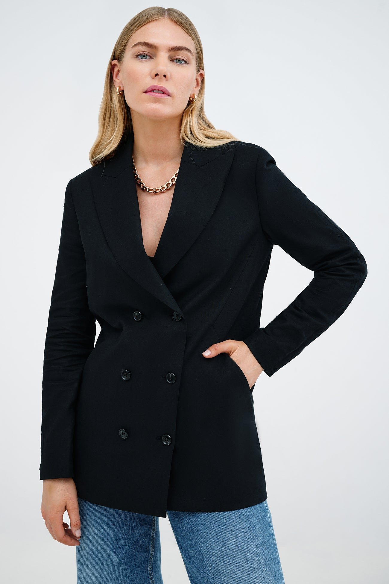 Linden Linen-Blend Blazer - Image 3